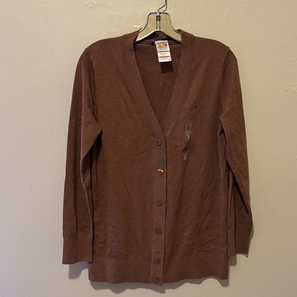 Tommy Hilfiger Brown Women's Cardigan Sweater - Picture 1 of 2